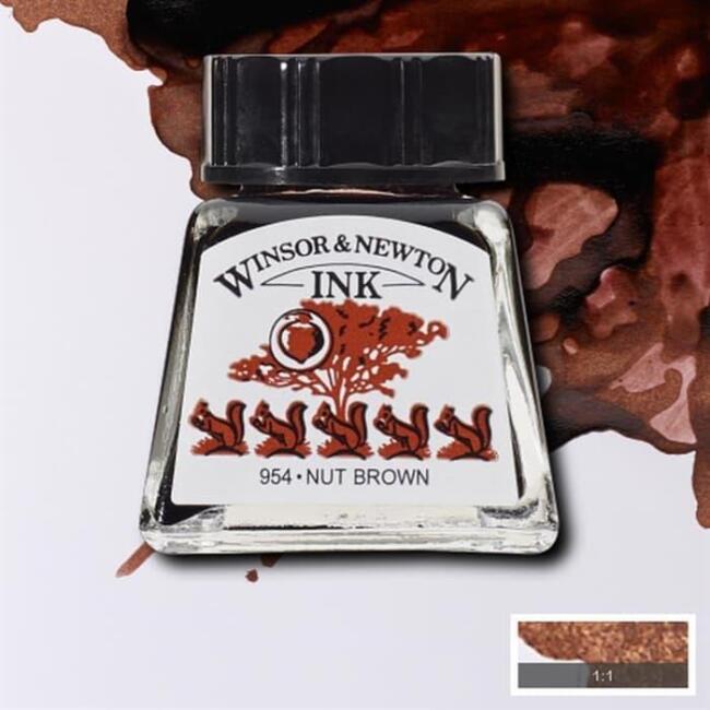 Winsor & Newton Çini Mürekkebi 14 ml Nut Brown 441 - 1