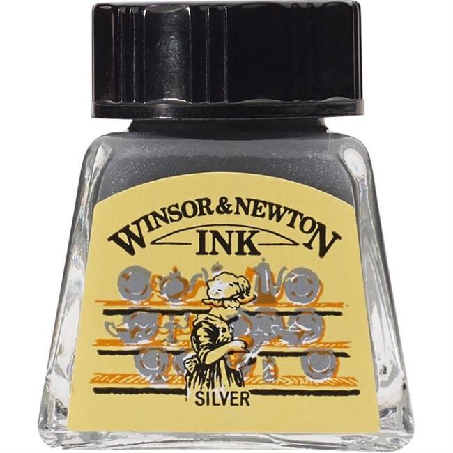 Winsor & Newton Çini Mürekkebi 14 ml Silver 617 - 2