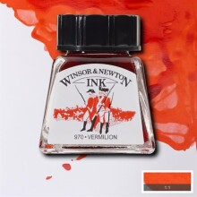 Winsor & Newton Çini Mürekkebi 14 ml Vermilion 680 - Winsor & Newton