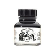 Winsor & Newton Çini Mürekkebi 30 ml Black 30 - Winsor & Newton