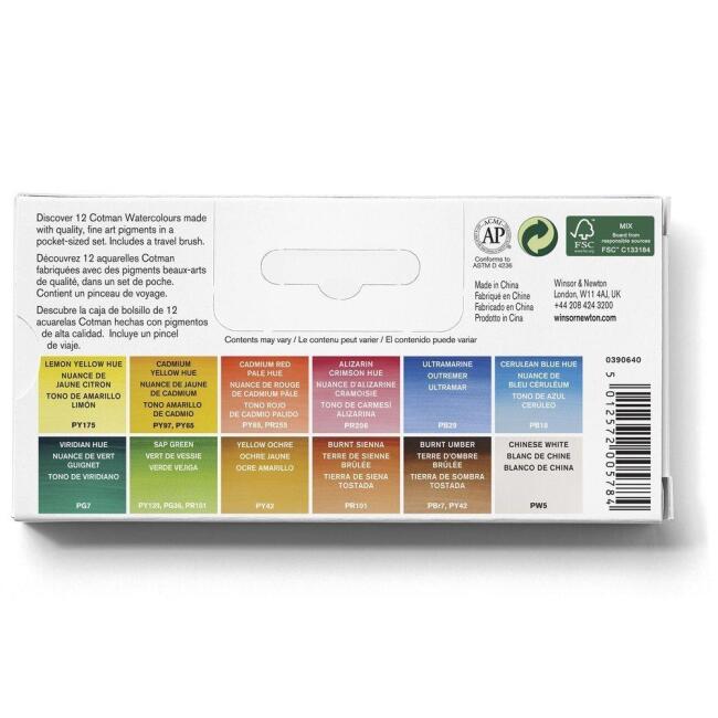 Winsor & Newton Cotman Sulu Boya Seti 12’li - 2