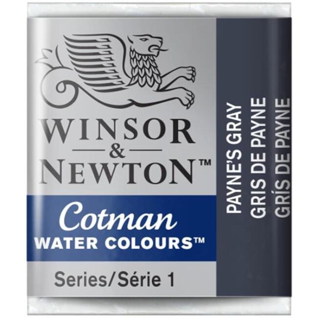 Winsor & Newton Cotman Sulu Boya Yarım Tablet Payne’s Grey 465 - 1