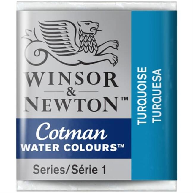 Winsor & Newton Cotman Sulu Boya Yarım Tablet Turquoise 654 - 1