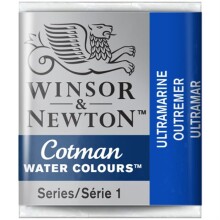 Winsor & Newton Cotman Sulu Boya Yarım Tablet Ultramarine 660 - Winsor & Newton