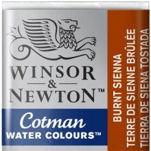 Winsor & Newton Cotman Yarım Tablet Sulu Boya Burnt Sienna 74 - Winsor & Newton