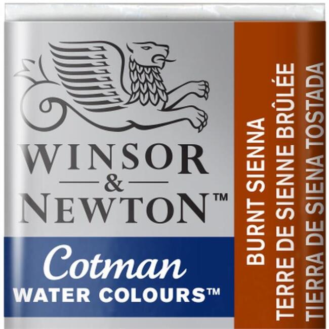 Winsor & Newton Cotman Sulu Boya Yarım Tablet Burnt Sienna 74 - 1