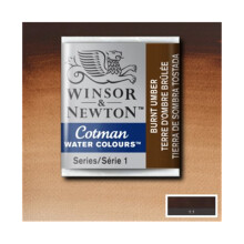 Winsor & Newton Cotman Yarım Tablet Sulu Boya Burnt Umber 76 - Winsor & Newton