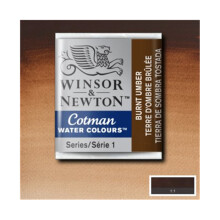 Winsor & Newton Cotman Sulu Boya Yarım Tablet Burnt Umber 76 - Winsor & Newton