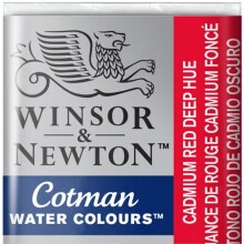 Winsor & Newton Cotman Yarım Tablet Sulu Boya Cadmium Red Deep Hue 98 - Winsor & Newton