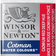 Winsor & Newton Cotman Sulu Boya Yarım Tablet Cadmium Red Deep Hue 98 - Winsor & Newton