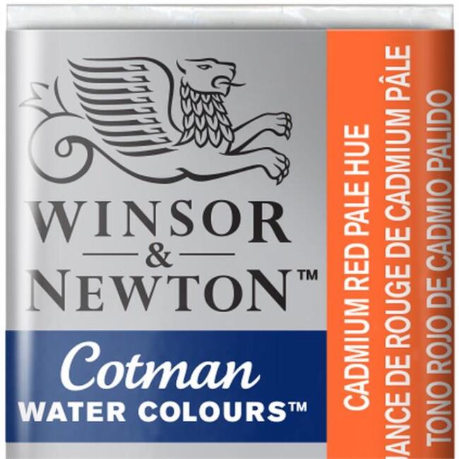 Winsor & Newton Cotman Sulu Boya Yarım Tablet Cadmium Red Pale Hue 103 - 1