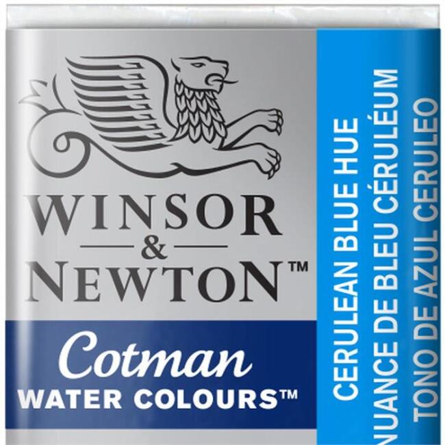Winsor & Newton Cotman Sulu Boya Yarım Tablet Ceruelan Blue Hue 139 - 1