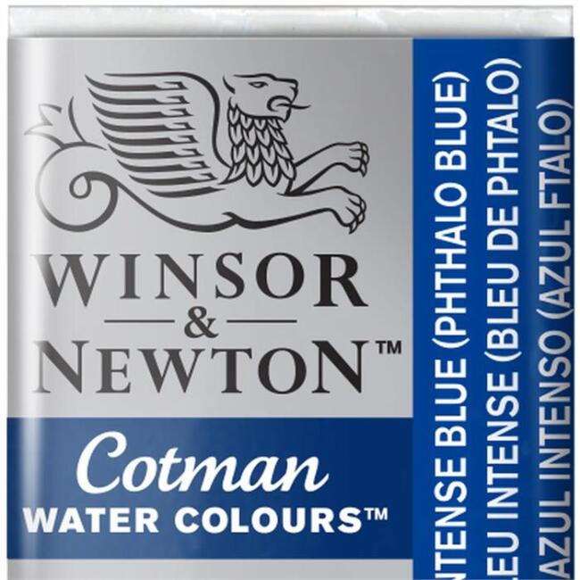 Winsor & Newton Cotman Sulu Boya Yarım Tablet Intense Blue 327 - 1