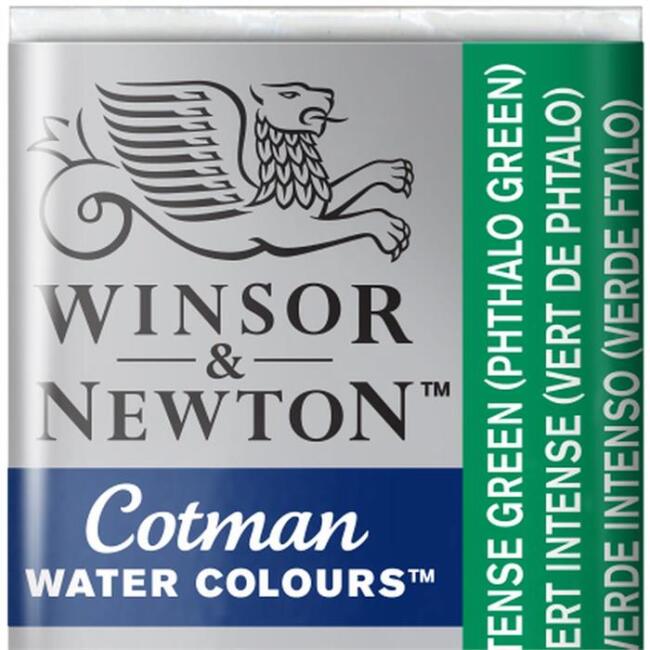 Winsor & Newton Cotman Sulu Boya Yarım Tablet Intense Green 329 - 1