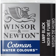 Winsor & Newton Cotman Yarım Tablet Sulu Boya Lamp Black 337 - 1