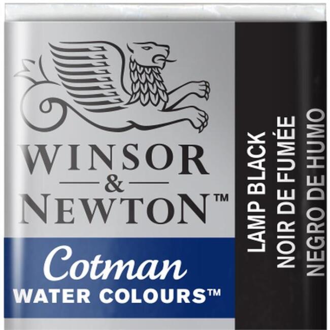 Winsor & Newton Cotman Yarım Tablet Sulu Boya Lamp Black 337 - 3