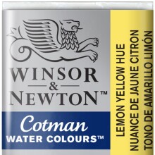 Winsor & Newton Cotman Yarım Tablet Sulu Boya Lemon Yellow Hue 346 - Winsor & Newton