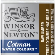 Winsor & Newton Cotman Sulu Boya Yarım Tablet Raw Umber 554 - Winsor & Newton