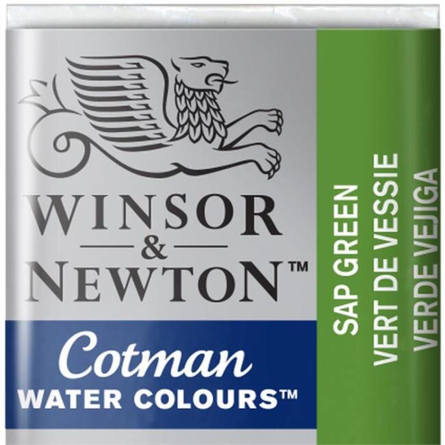 Winsor & Newton Cotman Sulu Boya Yarım Tablet Sap Green 599 - 1