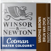 Winsor & Newton Cotman Yarım Tablet Sulu Boya Vandyke Brown 676 - Winsor & Newton