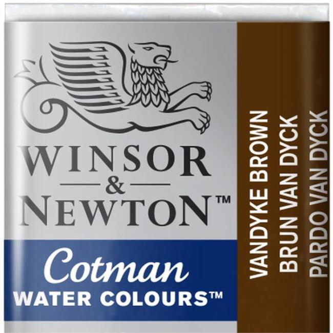 Winsor & Newton Cotman Sulu Boya Yarım Tablet Vandyke Brown 676 - 1