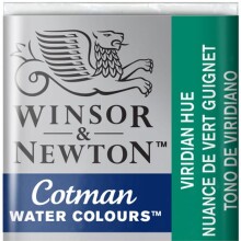 Winsor & Newton Cotman Sulu Boya Yarım Tablet Viridian Hue 696 - Winsor & Newton