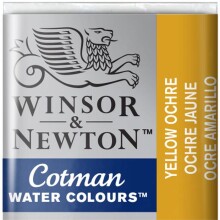 Winsor & Newton Cotman Sulu Boya Yarım Tablet Yellow Ochre 744 - Winsor & Newton