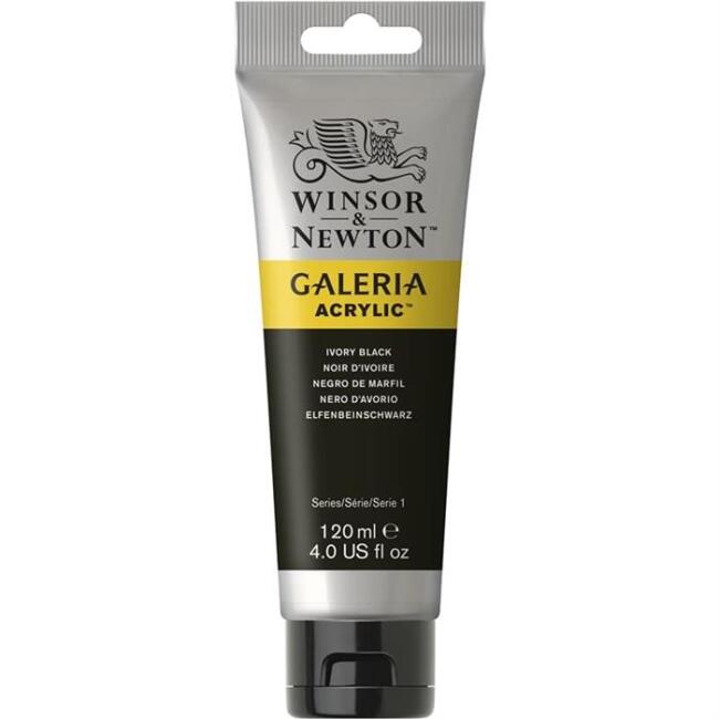 Winsor & Newton Galeria Akrilik Boya 120 ml Ivory Black 331 - 1