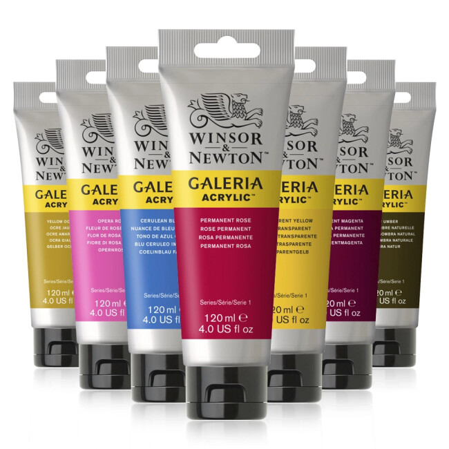 Winsor & Newton Galeria Akrilik Boya 120 ml (Tüm Renkler) - Winsor & Newton