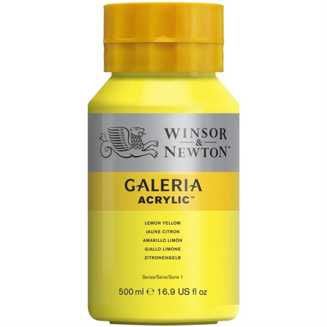 Winsor & Newton Galeria Akrilik Boya 500 ml Lemon Yellow Hue 346 - 1