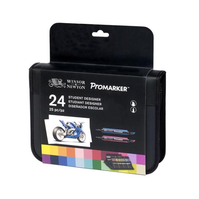 Winsor & Newton Promarker 24'lü Çanta Seti Student Designer - 1