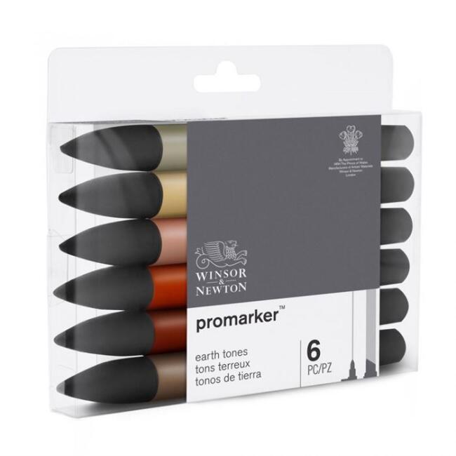 Winsor Newton Promarker 6’lı Set Toprak Tonları N:0290160 - 1