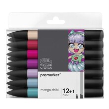 Winsor & Newton Promarker Set 12+1 Manga Chibi - Winsor & Newton