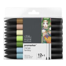 Winsor & Newton Promarker Set 12+1 Manga Fantasy - Winsor & Newton