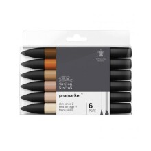 Winsor & Newton Promarker Set 6’lı Skin Tones 2 - Winsor & Newton