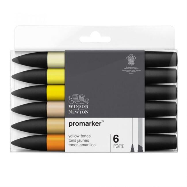 Winsor & Newton Promarker Set Yellow Tones (6 x Sarı Tonlar) - 1