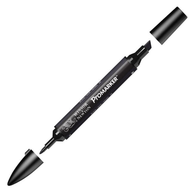 Winsor & Newton Promarker Çift Taraflı Grafik Marker Kalem Black XB30 - 2