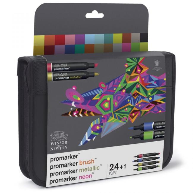 Winsor & Newton Promarker Karma Marker Kalem Set 24'lü - 1