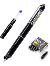 Writech Basmalı Şeffaf Siyah Dolma Kalem Medium Uç + 5'li Kartuş W784M - Writech