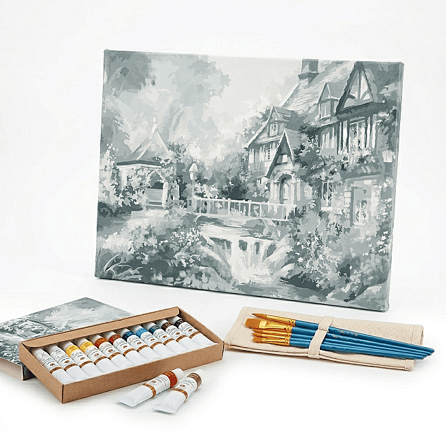 Yağlı Boya Desenli Tuval 30x40cm Garden Seti ST31 - 1