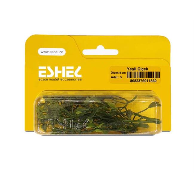 Yeşil Çiçek 8 cm 5 adet - 1