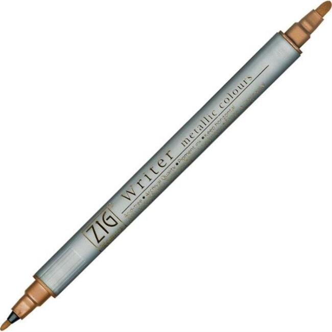 Zig 8000 Çift Taraflı Metalik Davetiye Kalemi 123 Copper - 1