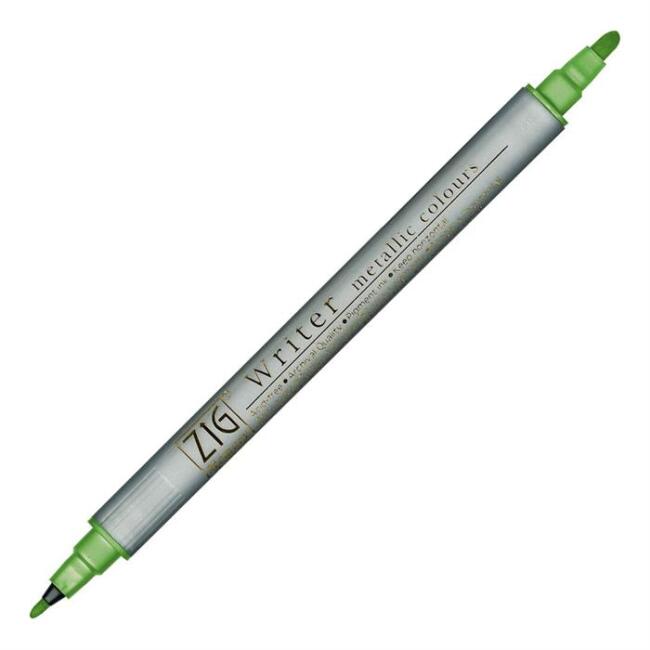 Zig 8000 Çift Taraflı Metalik Davetiye Kalemi 128 Light Green - 1