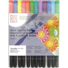 Zig Art Graphic Twin 12’li Set Bright Colours - Zig