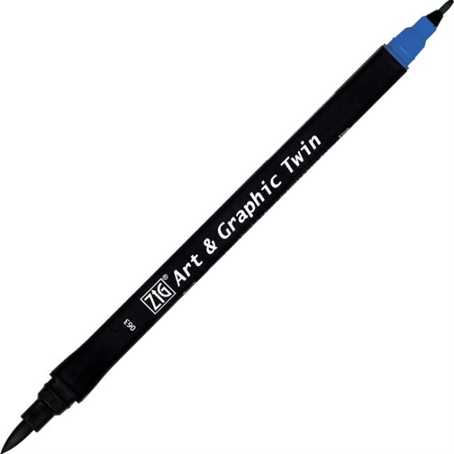 Zig Art & Graphic Twin Marker Çizim Kalemi 63 Dull Blue - 1