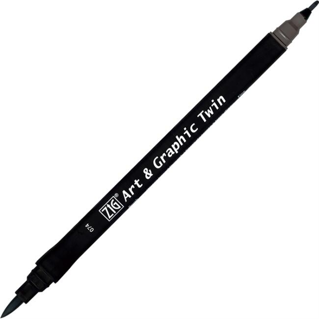 Zig Art & Graphic Twin Marker Çizim Kalemi 74 Dark Gray - 1