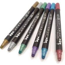 Zig Clean Color Dot Çift Taraflı Metalik 6’lı Set - Zig