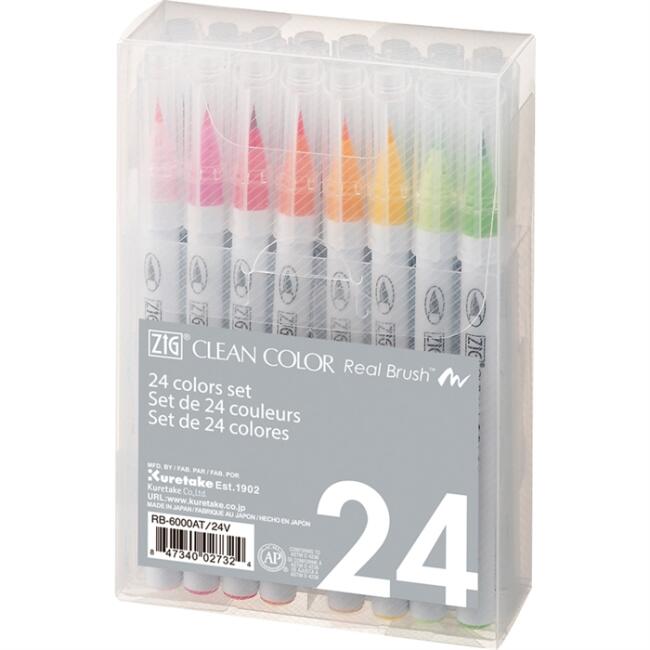 Zig Clean Color Fırça Uçlu Kalem 24’lü Set - 1