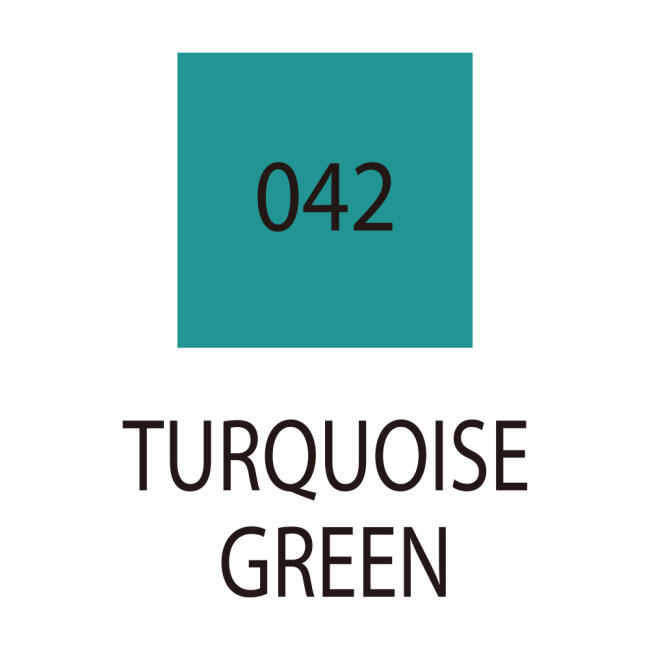 Zig Fabricolor TC-4000 Twin Çift Uçlu Kumaş Kalemi 042 Turquoise Green - 2