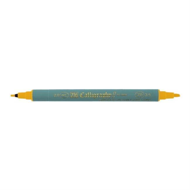 Zig Kaligrafi Kalemi Çift Uçlu TC-3100 50 Yellow - 1